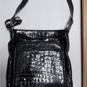Brighton Croc-Embossed Shoulder Bag